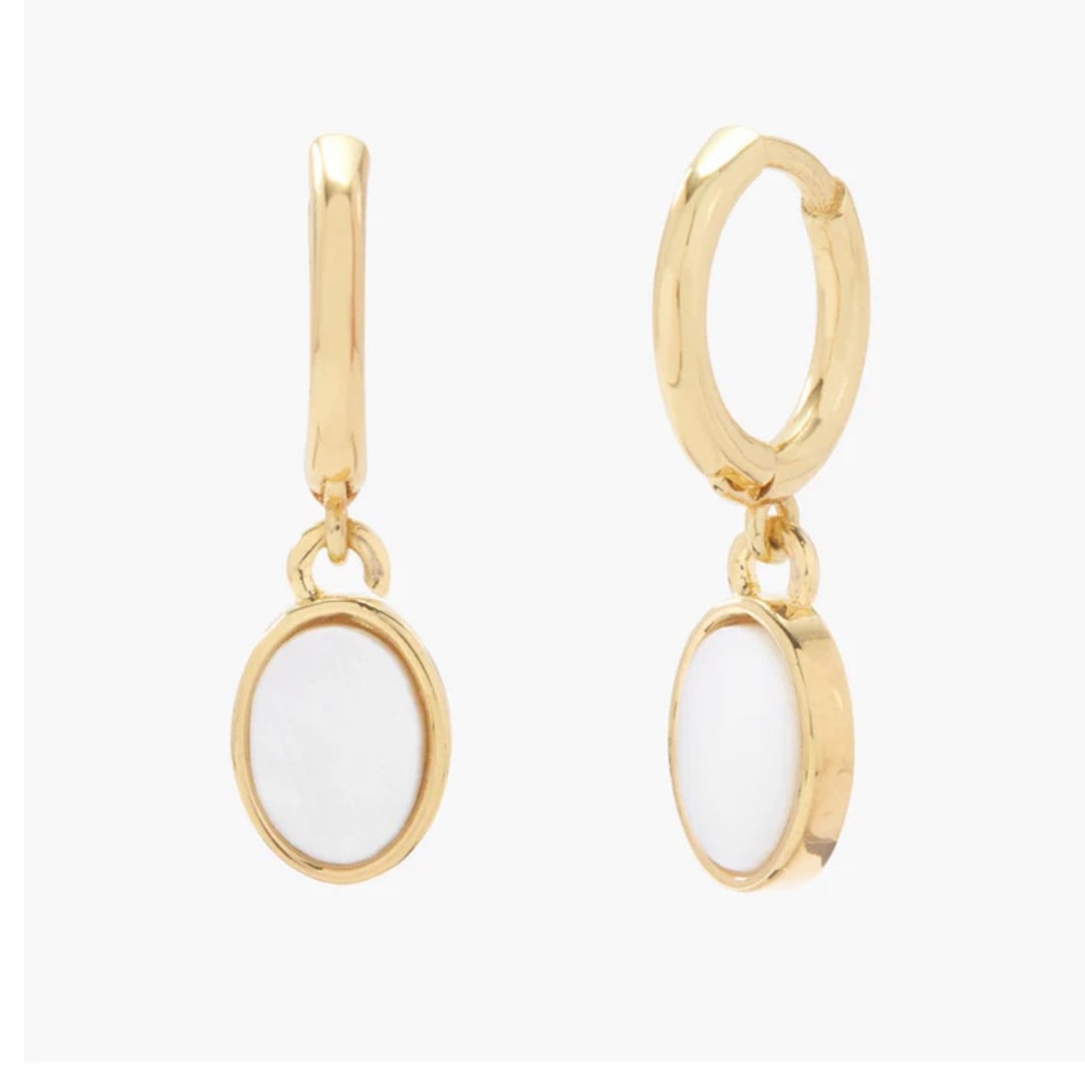 Only worn once! -Brook & York white drop earrings